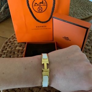 Hermès white bracelet